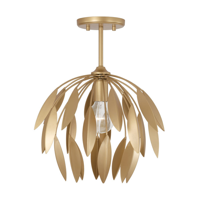 Capital Lighting 351811GF One Light Pendant, Buffed Gold