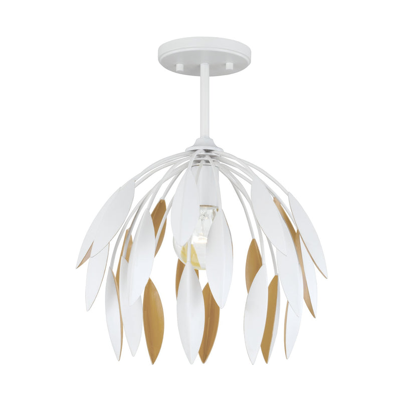 Capital Lighting 351811WE One Light Pendant, Matte White
