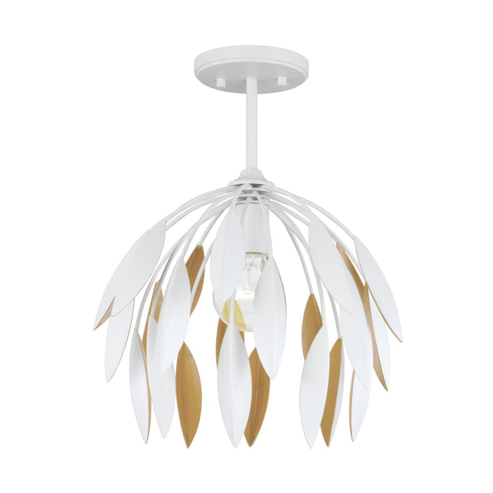 Capital Lighting 351811WE One Light Pendant, Matte White