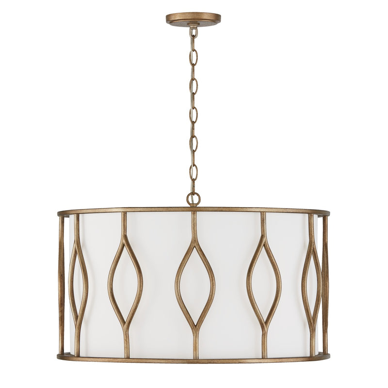 Capital Lighting 352541ML Four Light Pendant, Mystic Luster