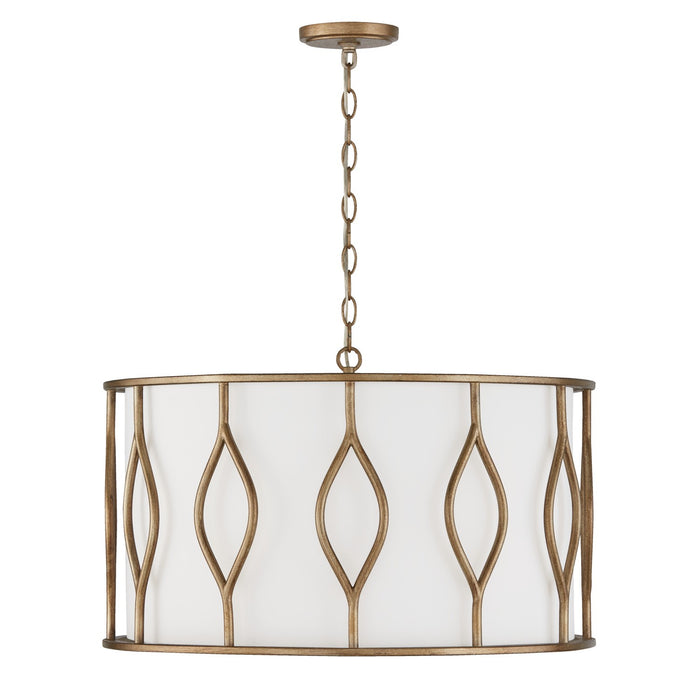 Capital Lighting 352541ML Four Light Pendant, Mystic Luster