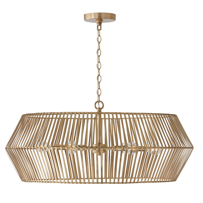 Capital Lighting 430361MA Six Light Chandelier, Matte Brass