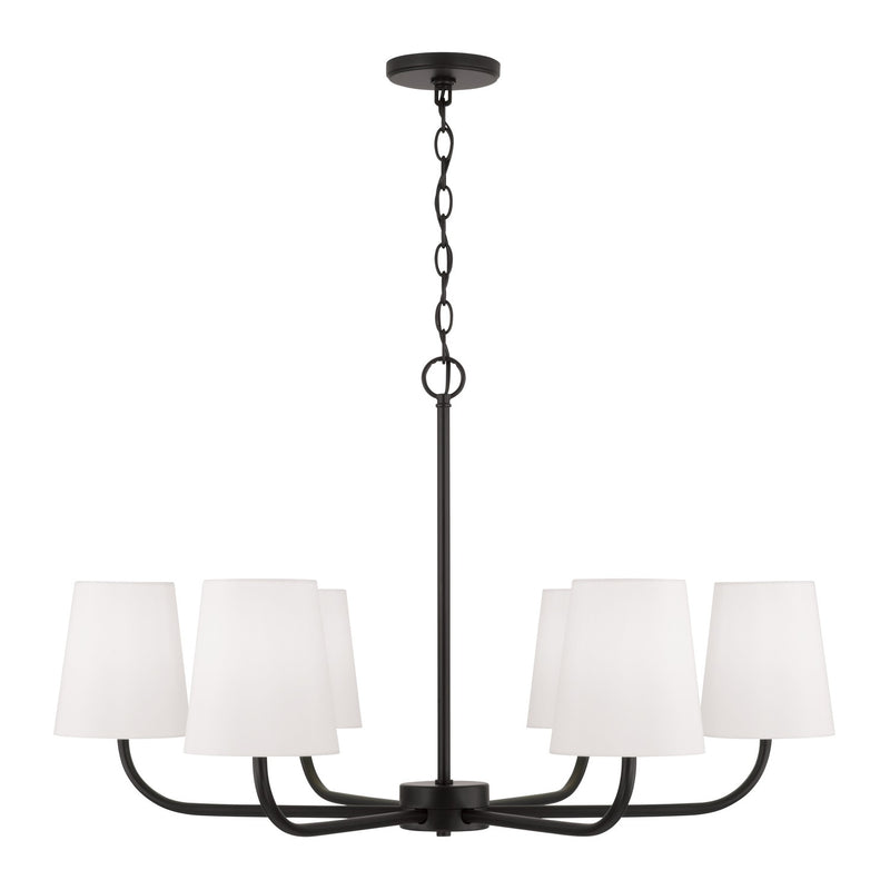 Capital Lighting 449462MB-706 Six Light Chandelier, Matte Black