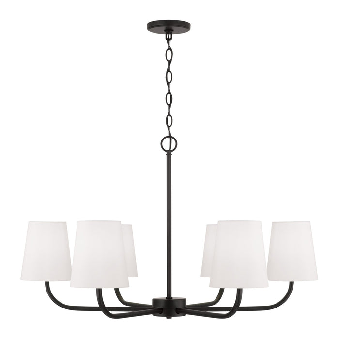 Capital Lighting 449462MB-706 Six Light Chandelier, Matte Black