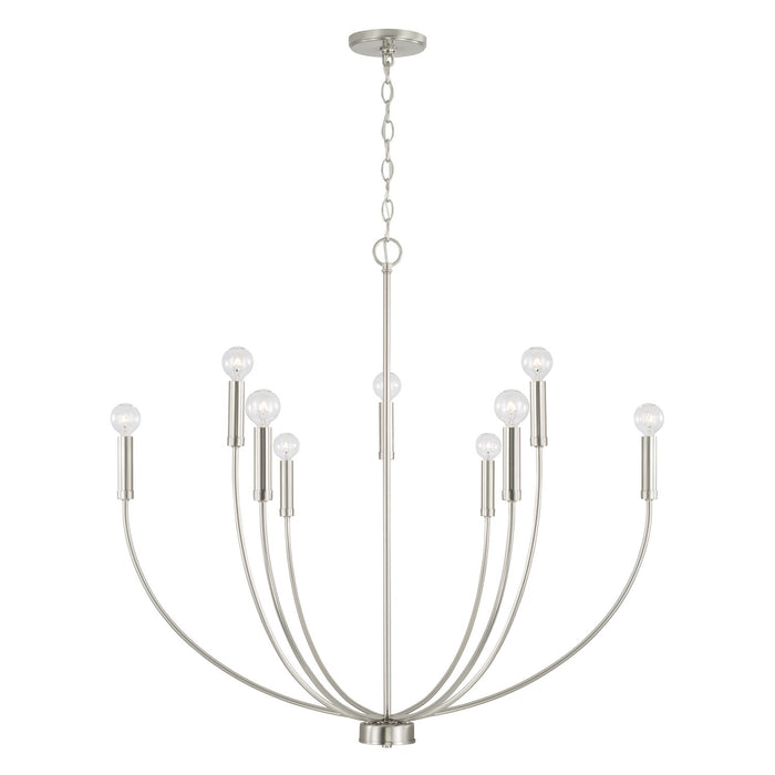 Capital Lighting 452191BN Nine Light Chandelier, Brushed Nickel