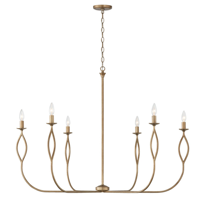 Capital Lighting 452563ML Six Light Chandelier, Mystic Luster