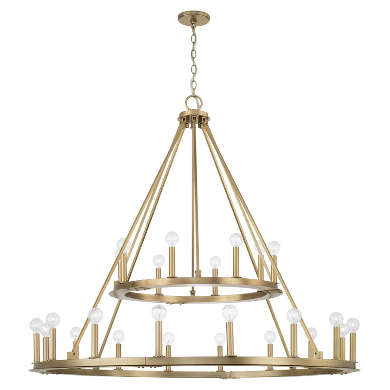 Capital Lighting 4910AD 24 Light Chandelier, Aged Brass