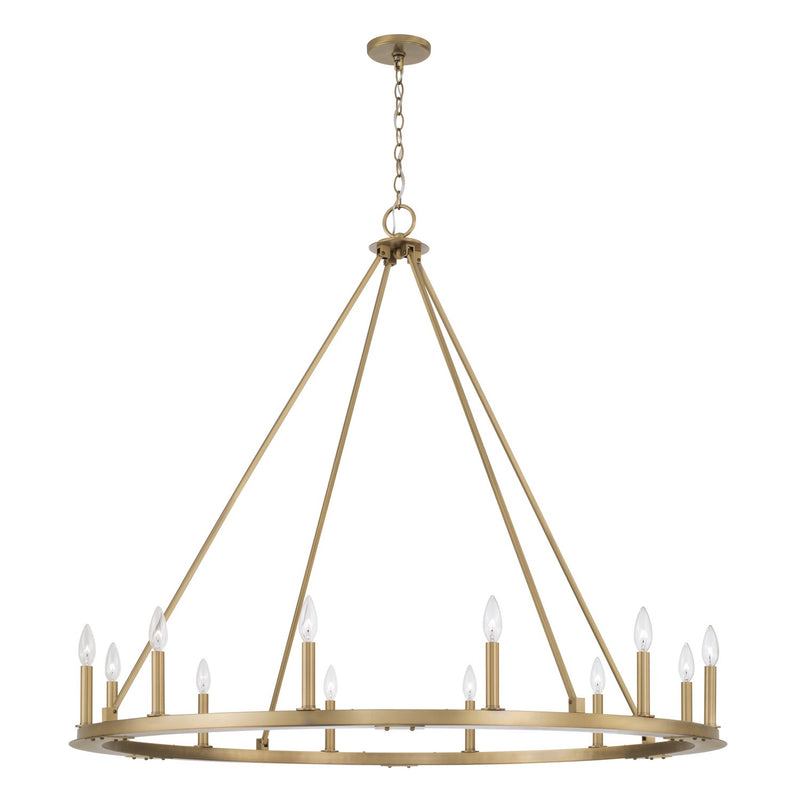 Capital Lighting 4912AD 12 Light Chandelier, Aged Brass