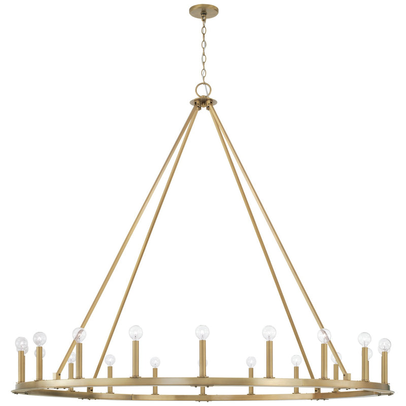 Capital Lighting 4913AD 20 Light Chandelier, Aged Brass