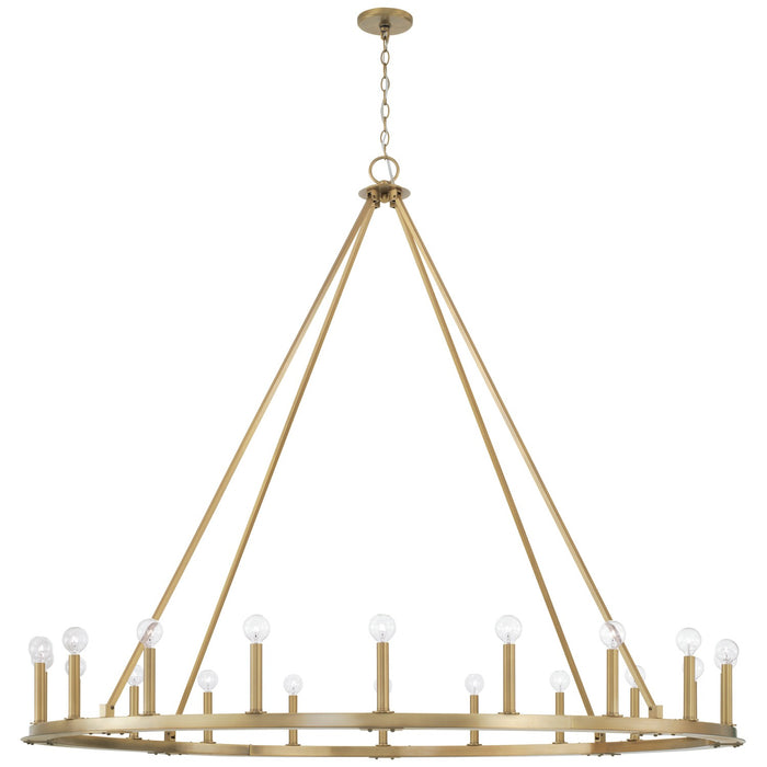 Capital Lighting 4913AD 20 Light Chandelier, Aged Brass