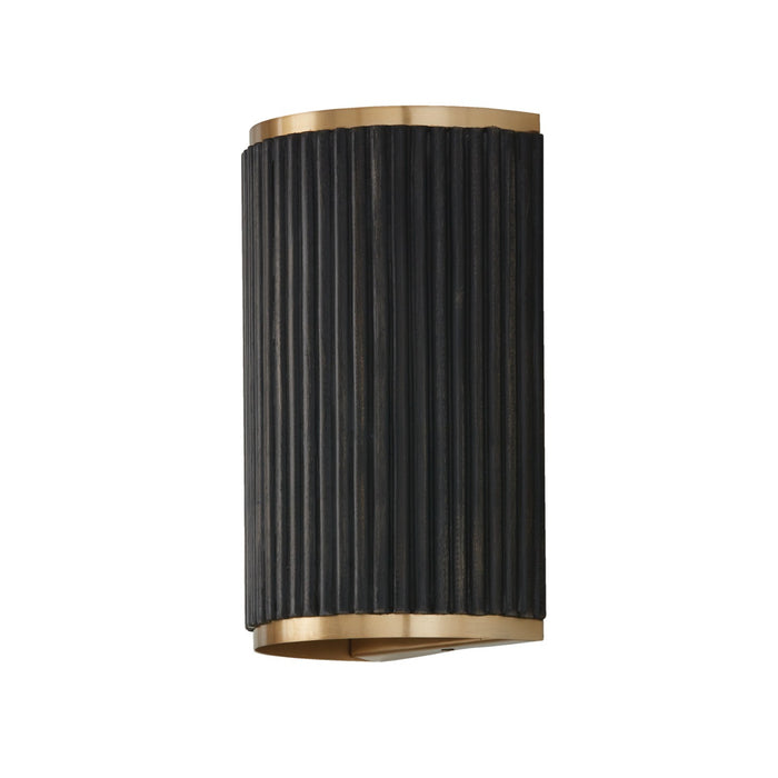 Capital Lighting 650721KR Two Light Wall Sconce, Black Stain and Matte Brass