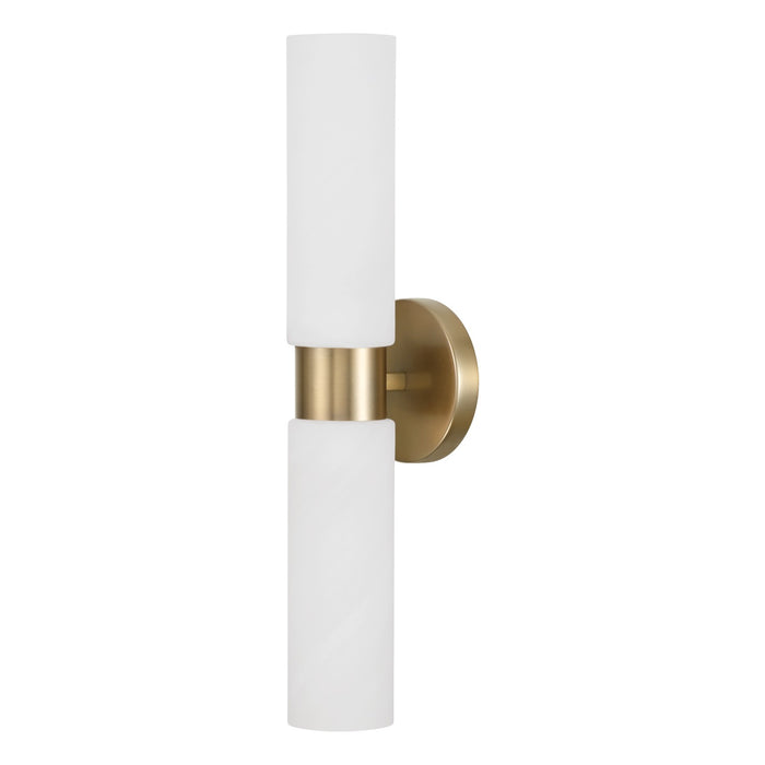 Capital Lighting 651721AD Two Light Wall Sconce, Aged Brass