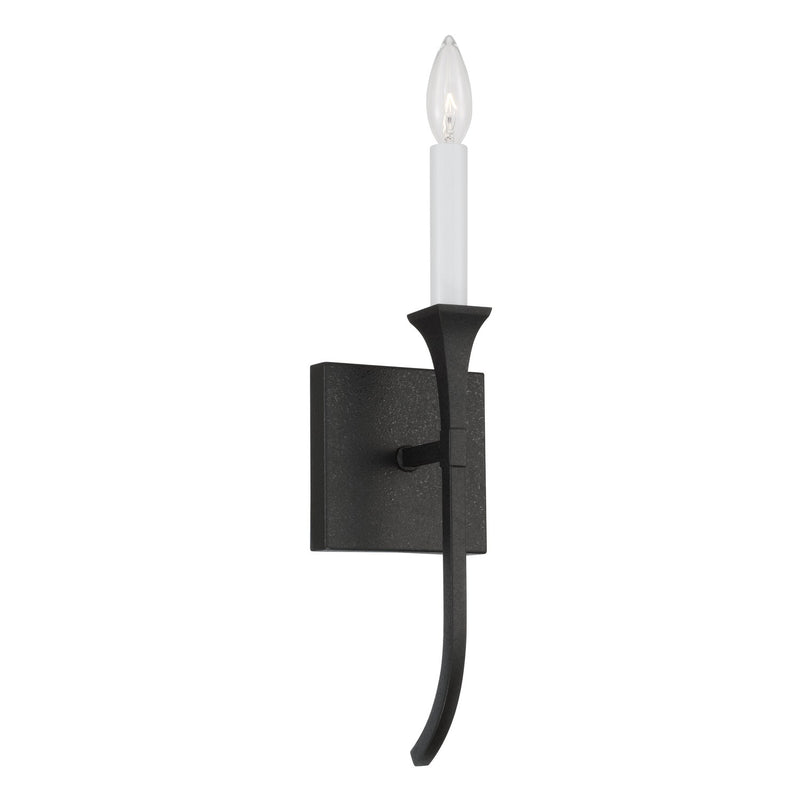 Capital Lighting 652311BI One Light Wall Sconce, Black Iron