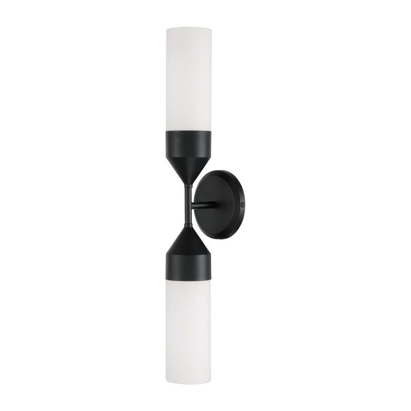 Capital Lighting 652421MB Two Light Wall Sconce, Matte Black