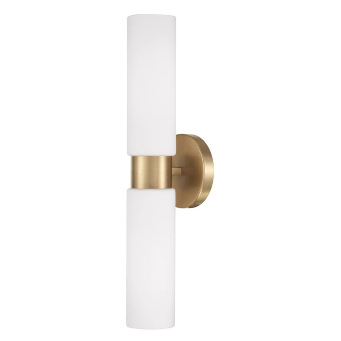 Capital Lighting 652621AD Two Light Wall Sconce, Aged Brass