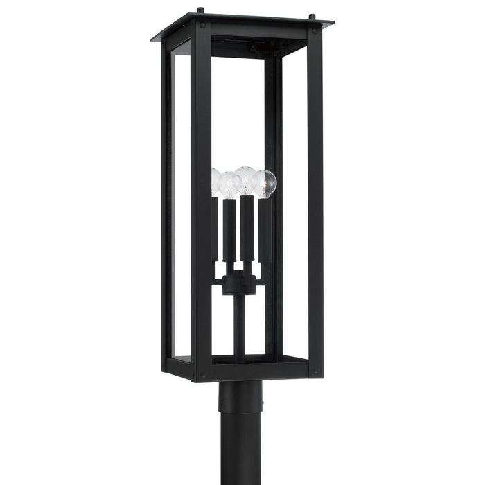 Capital Lighting 934643BK Four Light Outdoor Post Lantern, Black