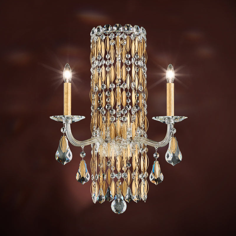 Schonbek RS8332N-22R Two Light Wall Sconce, Heirloom Gold