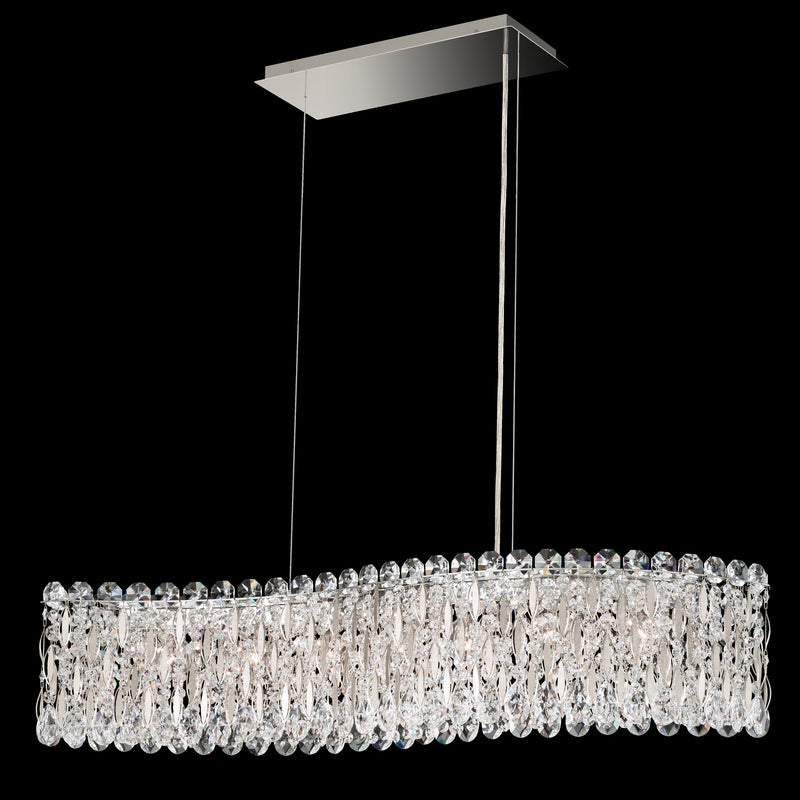 Schonbek RS8346N-22H Seven Light Linear Pendant, Heirloom Gold