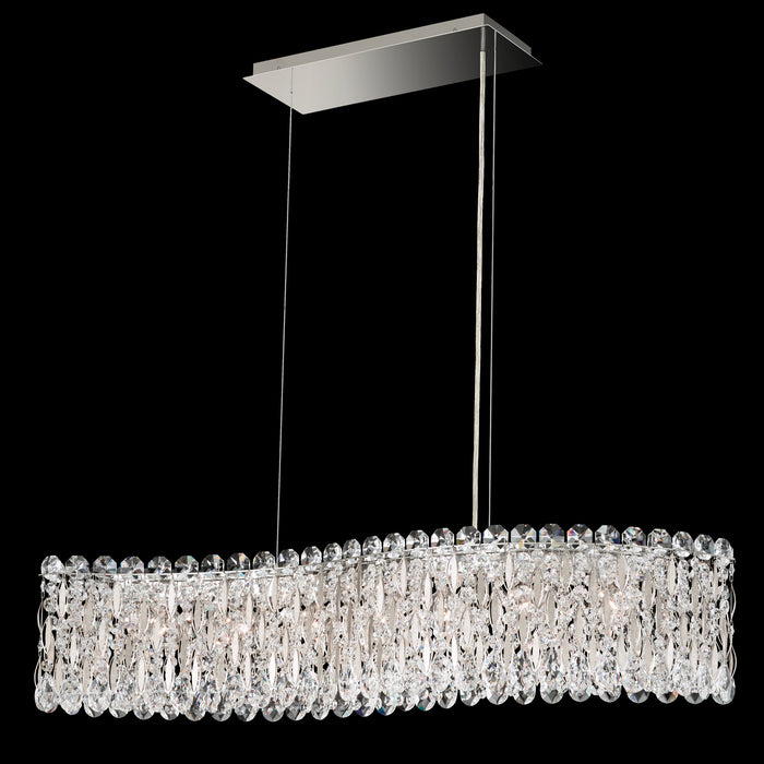 Schonbek RS8346N-51H Seven Light Linear Pendant, Black
