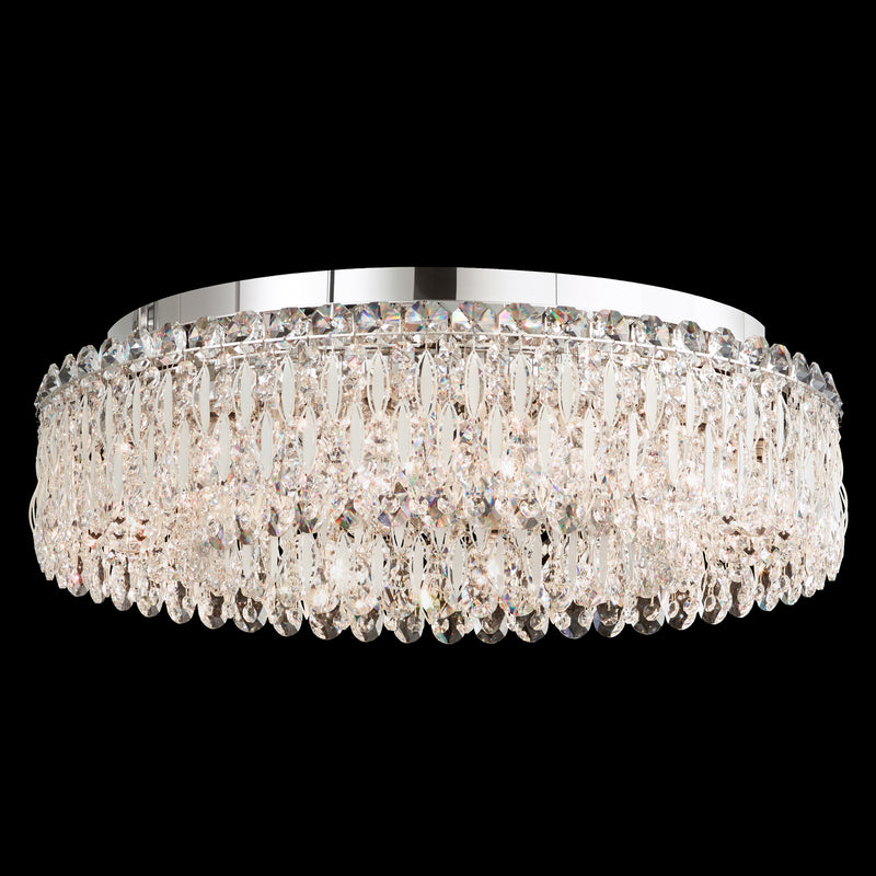 Schonbek RS8347N-401R 12 Light Flush Mount, Polished Stainless Steel