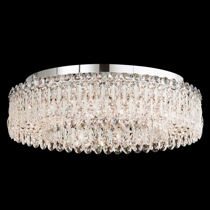 Schonbek RS8347N-48H 12 Light Flush Mount, Antique Silver