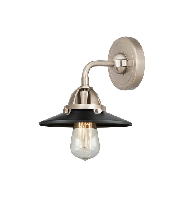Innovations 288-1W-SN-M6-BK One Light Wall Sconce, Brushed Satin Nickel