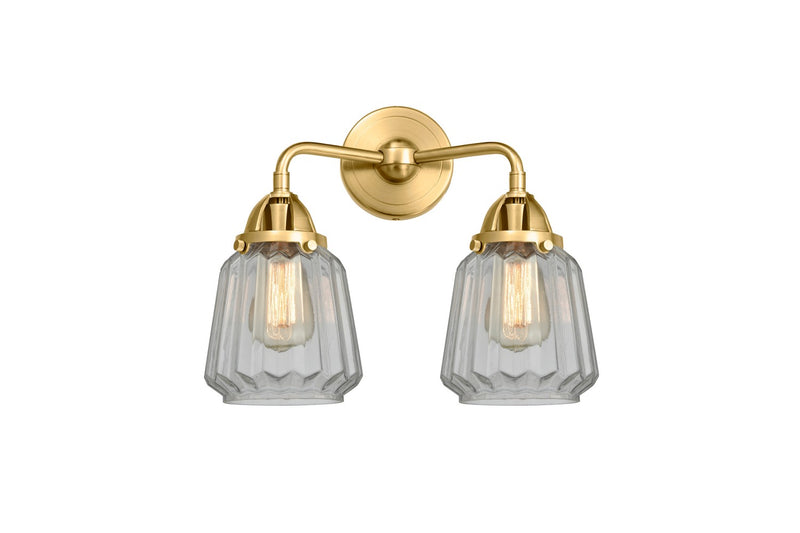 Innovations 288-2W-SG-G142 Two Light Bath Vanity, Satin Gold