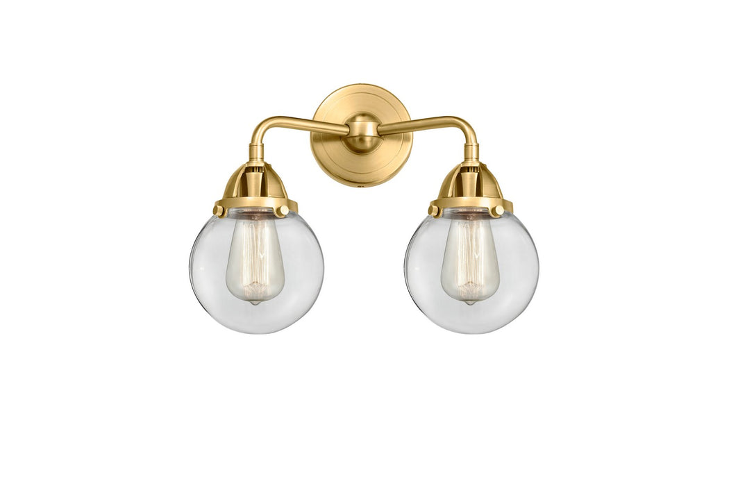 Innovations 288-2W-SG-G202-6 Two Light Bath Vanity, Satin Gold