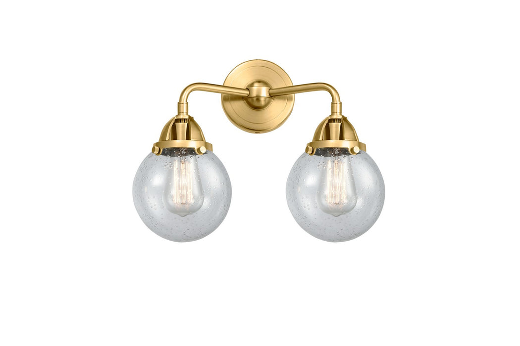 Innovations 288-2W-SG-G204-6 Two Light Bath Vanity, Satin Gold