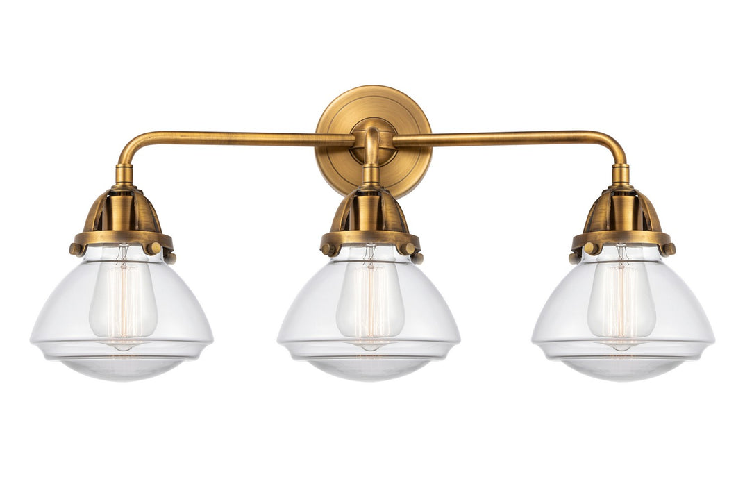 Innovations 288-3W-BB-G322 Three Light Bath Vanity, Brushed Brass