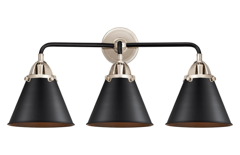 Innovations 288-3W-BPN-M13-BK Three Light Bath Vanity, Black Polished Nickel