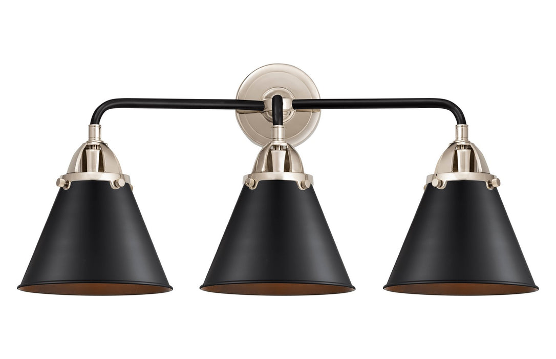 Innovations 288-3W-BPN-M13-BK Three Light Bath Vanity, Black Polished Nickel