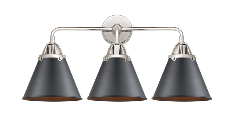 Innovations 288-3W-PC-M13-BK Three Light Bath Vanity, Polished Chrome