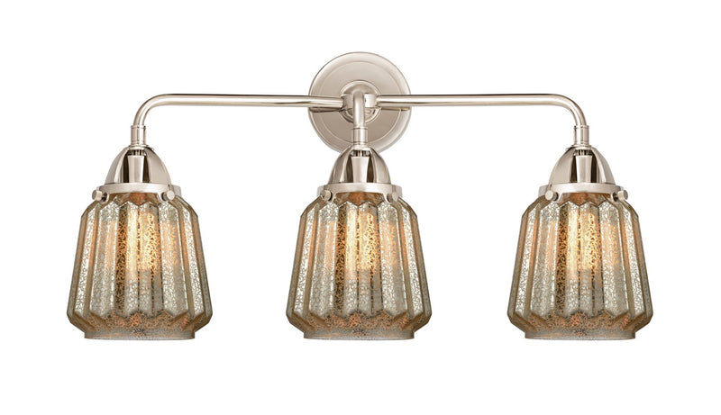Innovations 288-3W-PN-G146 Three Light Bath Vanity, Polished Nickel