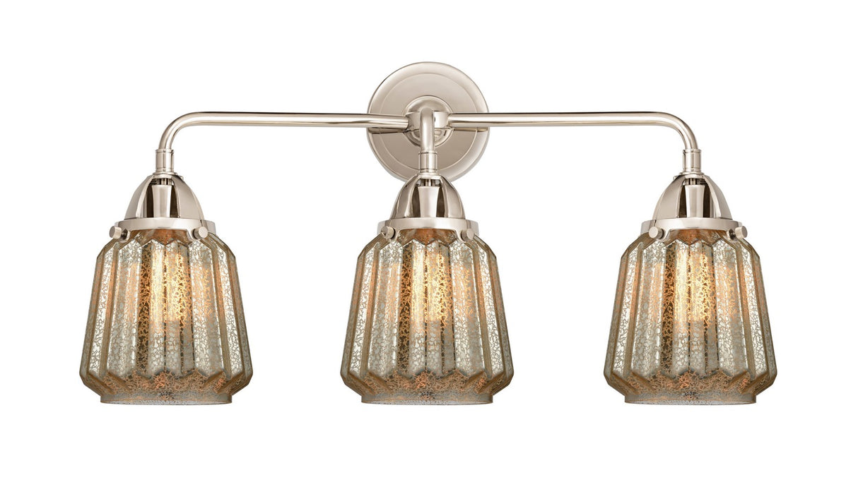 Innovations 288-3W-PN-G146 Three Light Bath Vanity, Polished Nickel