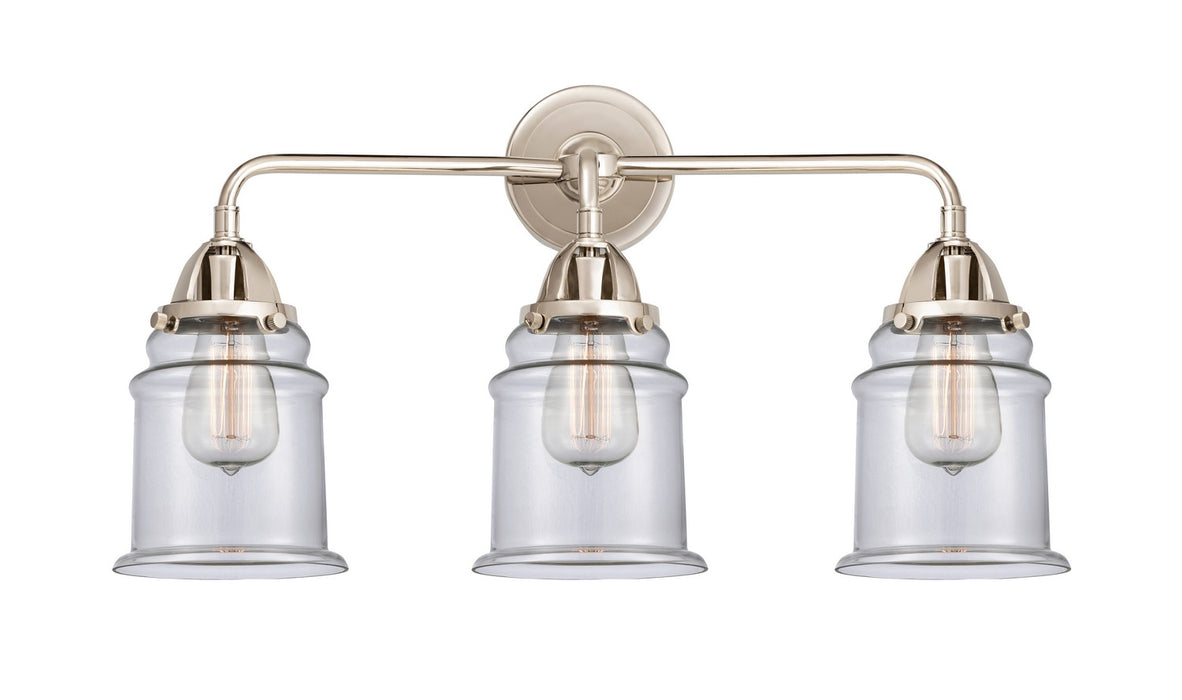 Innovations 288-3W-PN-G182 Three Light Bath Vanity, Polished Nickel