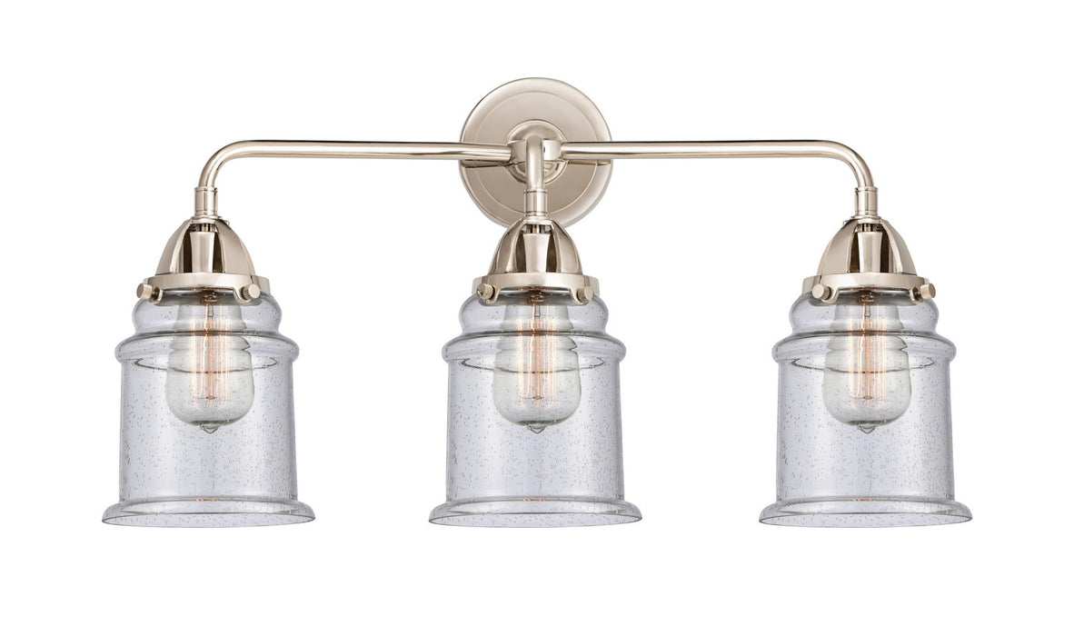 Innovations 288-3W-PN-G184 Three Light Bath Vanity, Polished Nickel