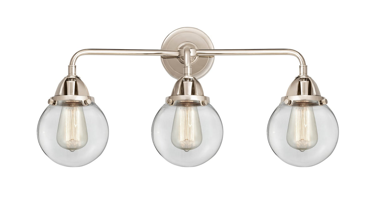 Innovations 288-3W-PN-G202-6 Three Light Bath Vanity, Polished Nickel