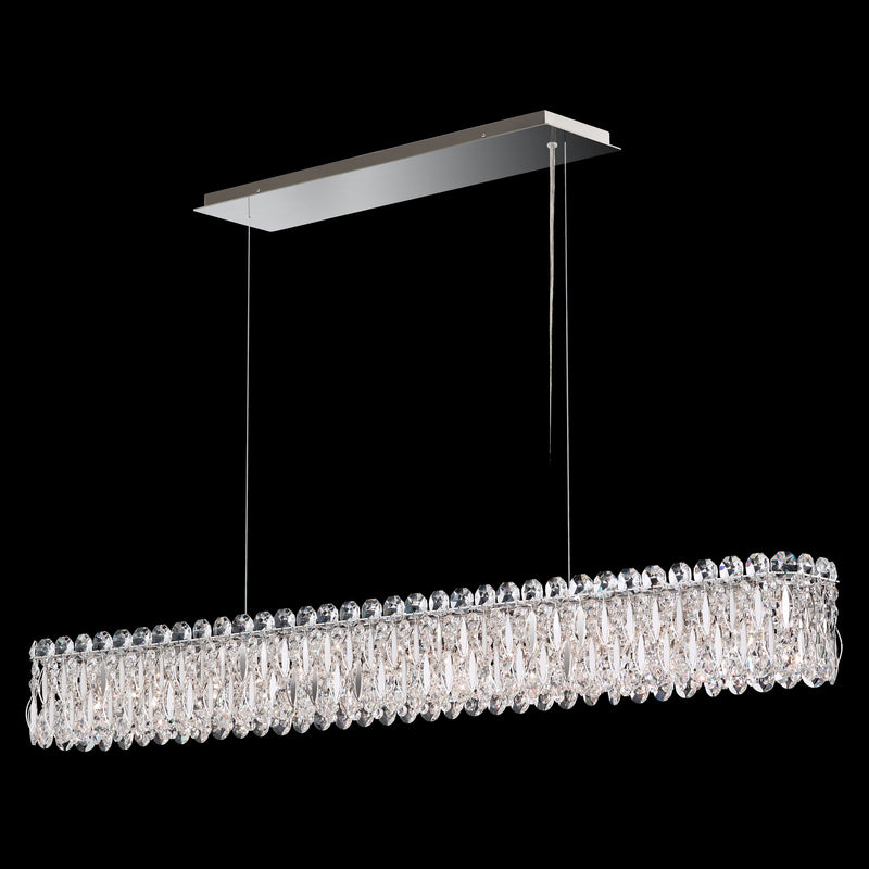 Schonbek RS8352N-48R 11 Light Linear Pendant, Antique Silver