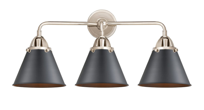 Innovations 288-3W-PN-M13-BK Three Light Bath Vanity, Polished Nickel