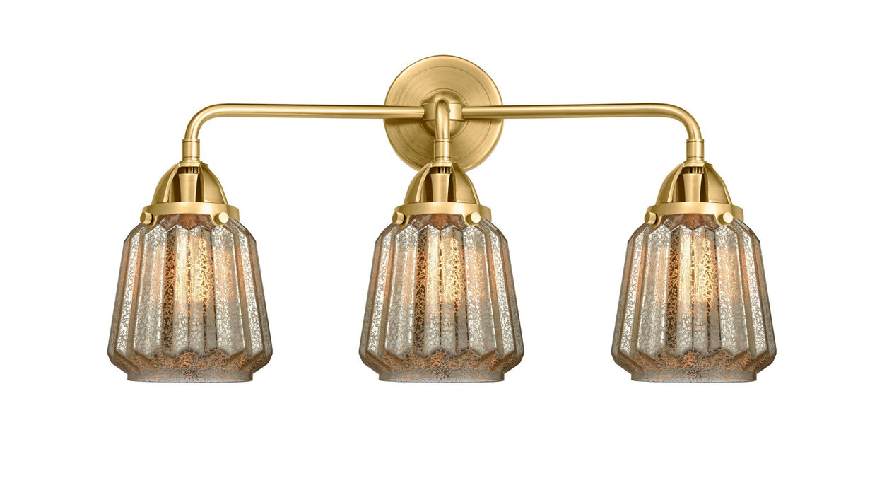Innovations 288-3W-SG-G146 Three Light Bath Vanity, Satin Gold