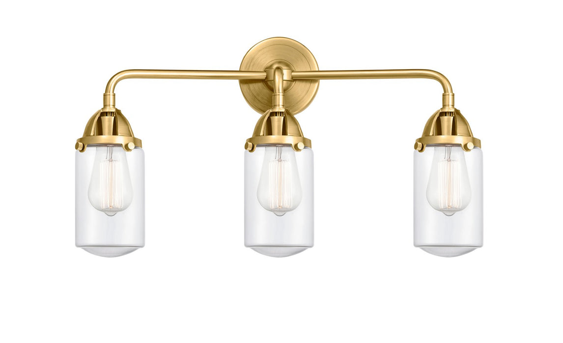 Innovations 288-3W-SG-G312 Three Light Bath Vanity, Satin Gold