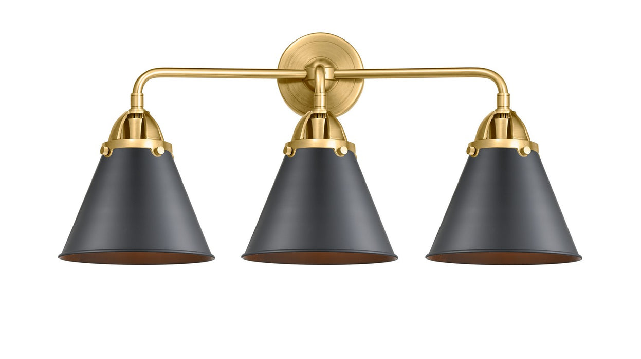 Innovations 288-3W-SG-M13-BK Three Light Bath Vanity, Satin Gold