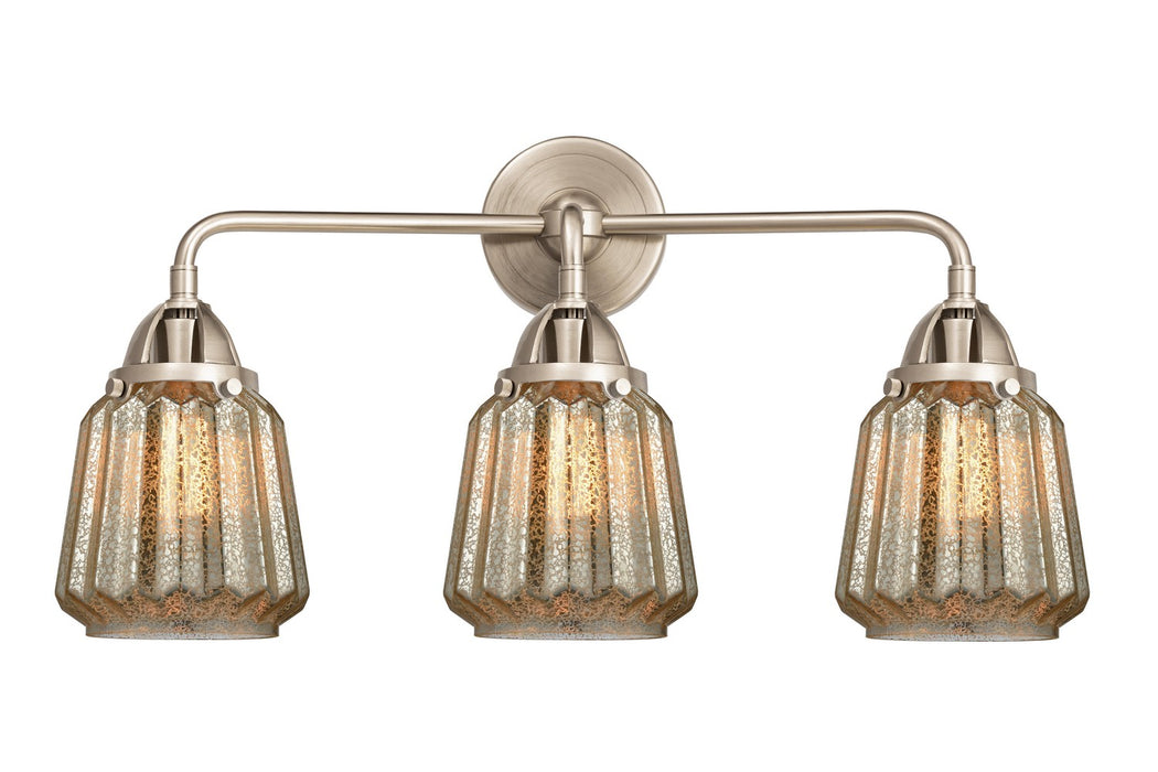 Innovations 288-3W-SN-G146 Three Light Bath Vanity, Brushed Satin Nickel
