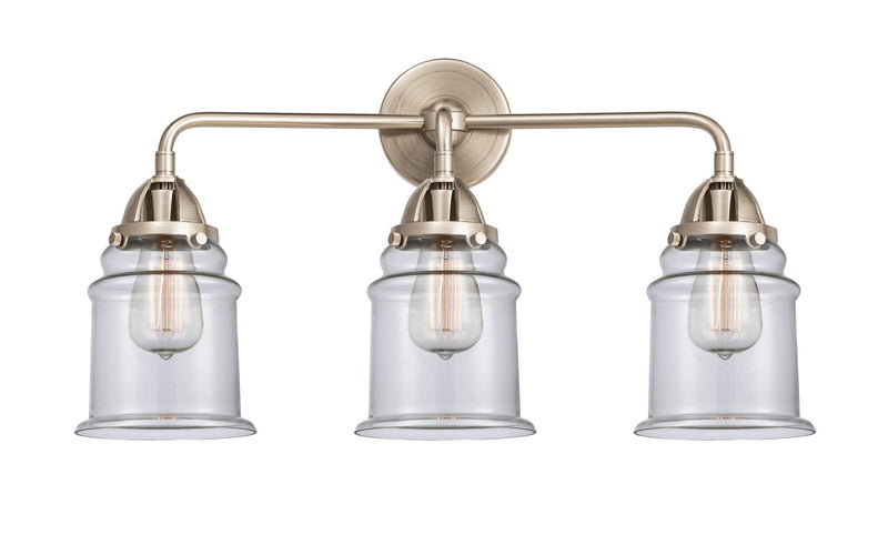 Innovations 288-3W-SN-G182 Three Light Bath Vanity, Brushed Satin Nickel