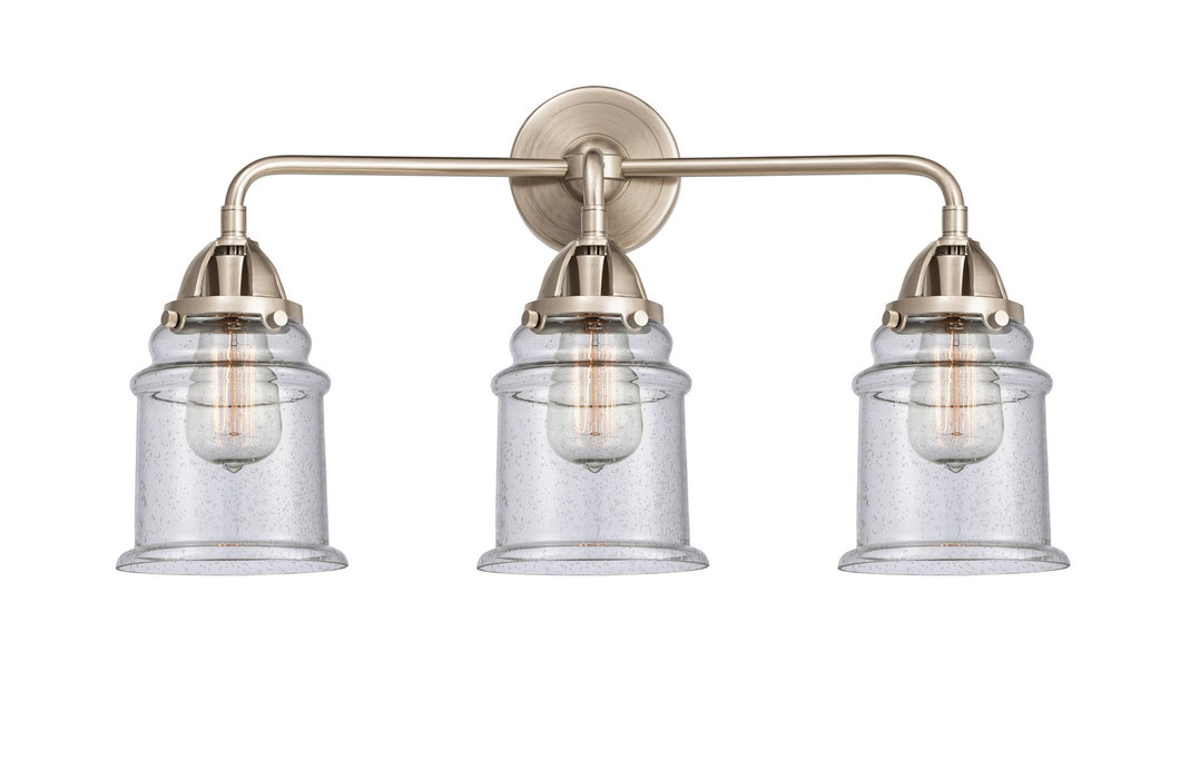 Innovations 288-3W-SN-G184 Three Light Bath Vanity, Brushed Satin Nickel