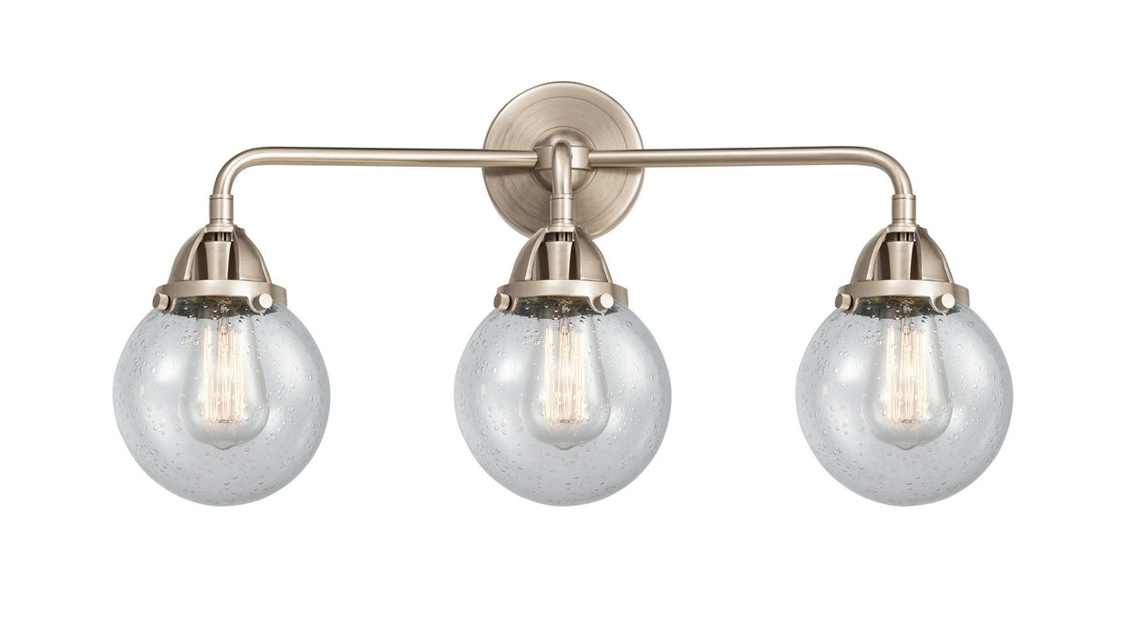 Innovations 288-3W-SN-G204-6 Three Light Bath Vanity, Brushed Satin Nickel