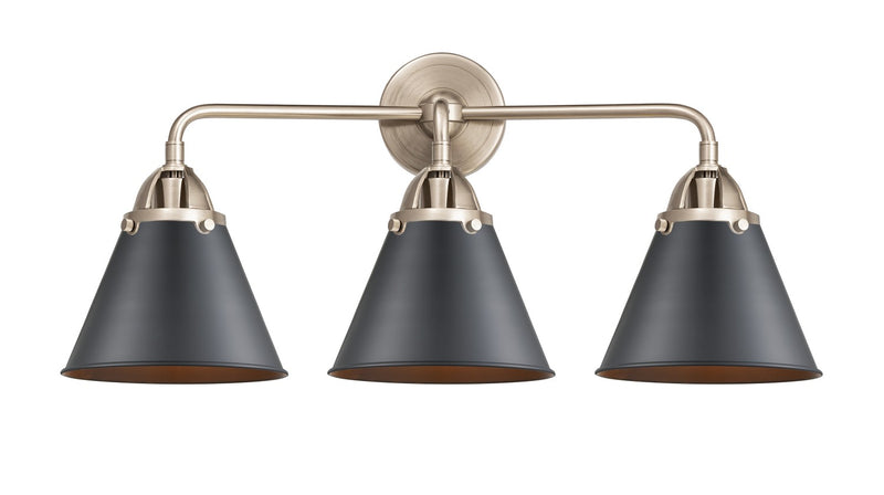Innovations 288-3W-SN-M13-BK Three Light Bath Vanity, Brushed Satin Nickel