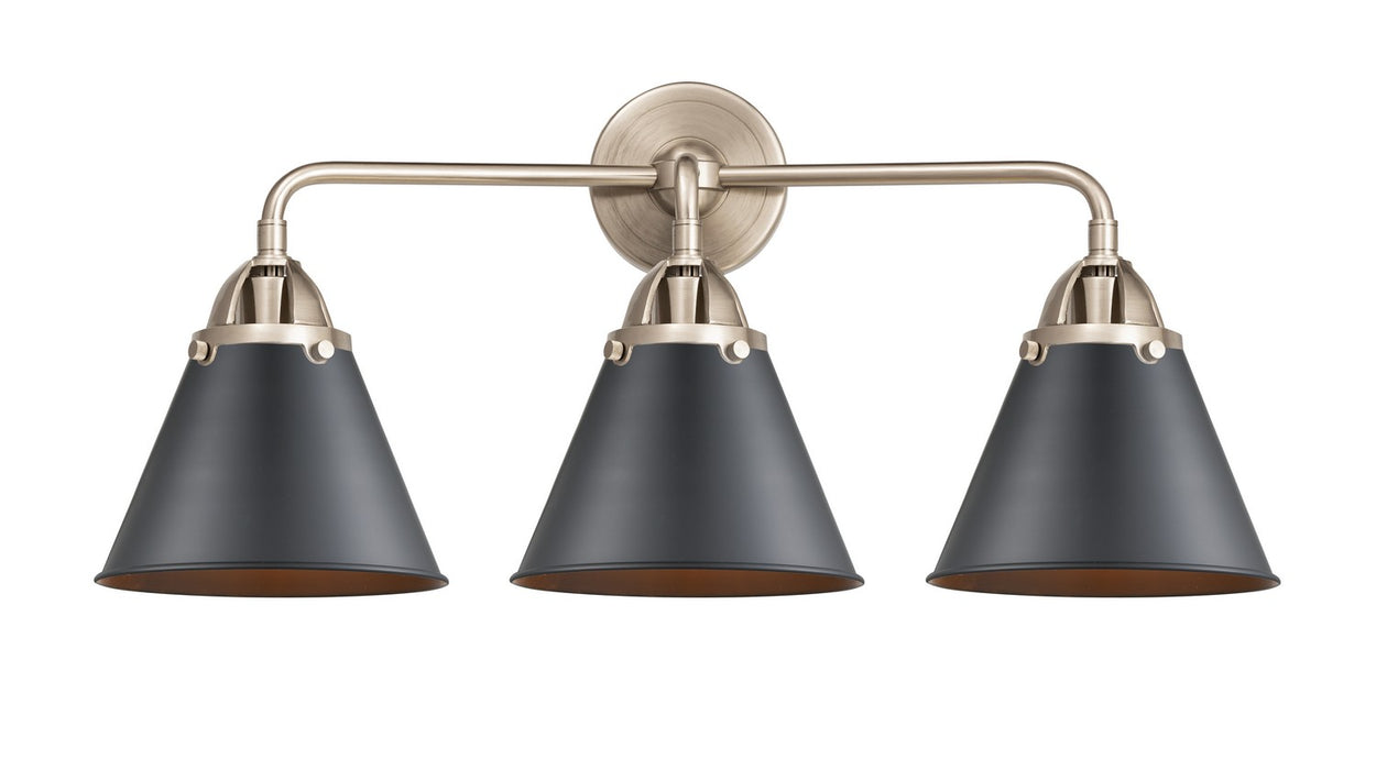 Innovations 288-3W-SN-M13-BK Three Light Bath Vanity, Brushed Satin Nickel
