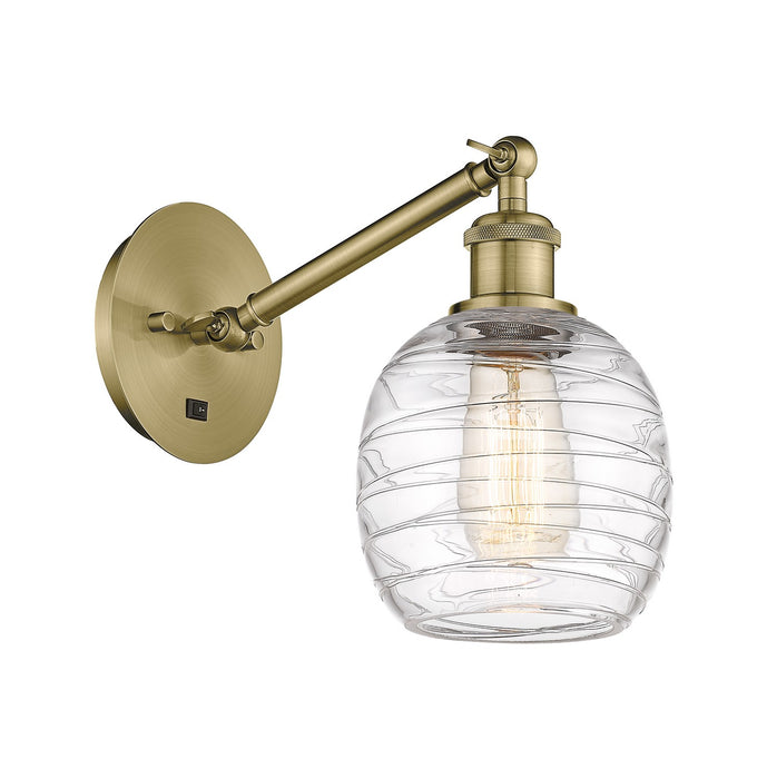 Innovations 317-1W-AB-G1013 One Light Wall Sconce, Antique Brass
